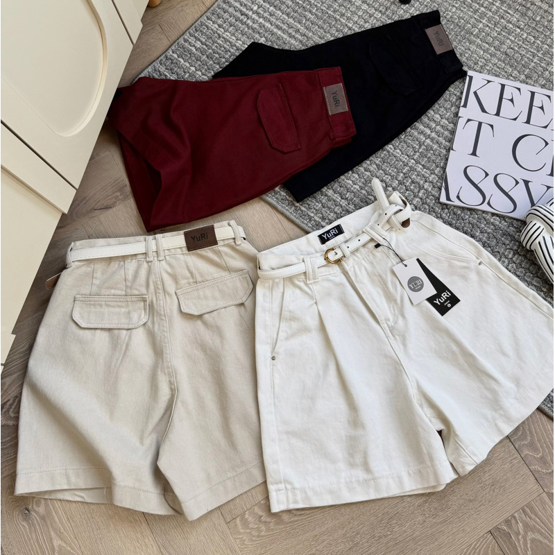 YURI JEANS - Quần Jean Ngố Phối Xếp Ly Kiểu Nắp Túi