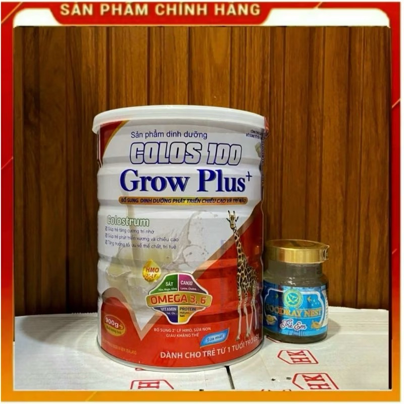 ( KÈM 1 YẾN + 1 BỊCH SỮA ) SỮA GROW PLUS ĐỎ CHO TRẺ SUY DINH DƯỠNG THẤP CÒI , BIẾNG ĂN, ỐM VẶT 900G 