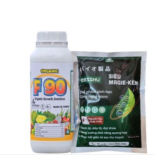  Organic F90  1 lít +Magie-Kẽm  500g   Phân bón hữu cơ nhập khẩu Thổ Nhĩ Kỳ,siêu kích rễ đi đọt mạnh dưỡng lớn trái 