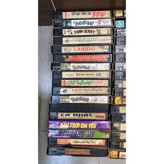 Băng video VHS cũ decor, trưng bày