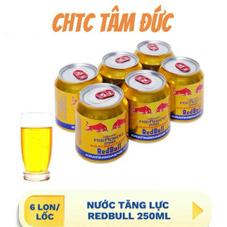 LÔC 6 LON REDBULL BÒ HÚC VIỆT 250ML