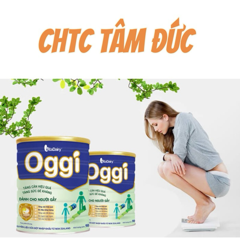 (Tích app Vitadairy) Sữa bột OGGI dành cho người gầy 900g Vitadairy