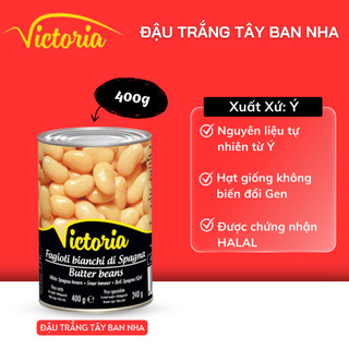 Đậu Bơ Hầm Victoria 400g – Butter Beans, Thuần Chay, Ăn Liền Tiện Lợi