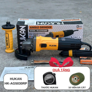 Máy Mài Điện Cắt Góc Cầm Tay Hukan AG 5030 - Công Suất 900W - Tặng Kèm Thước Đo và Đá Cắt - Bảo Hành