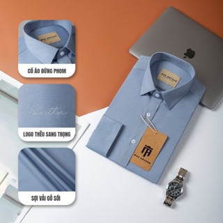 Áo sơ mi nam dài tay MAC ARTHUR chất vải Sợi Tre, Gỗ Sồi: mềm mại, mát lạnh, co giãn, không nhăn SMDT