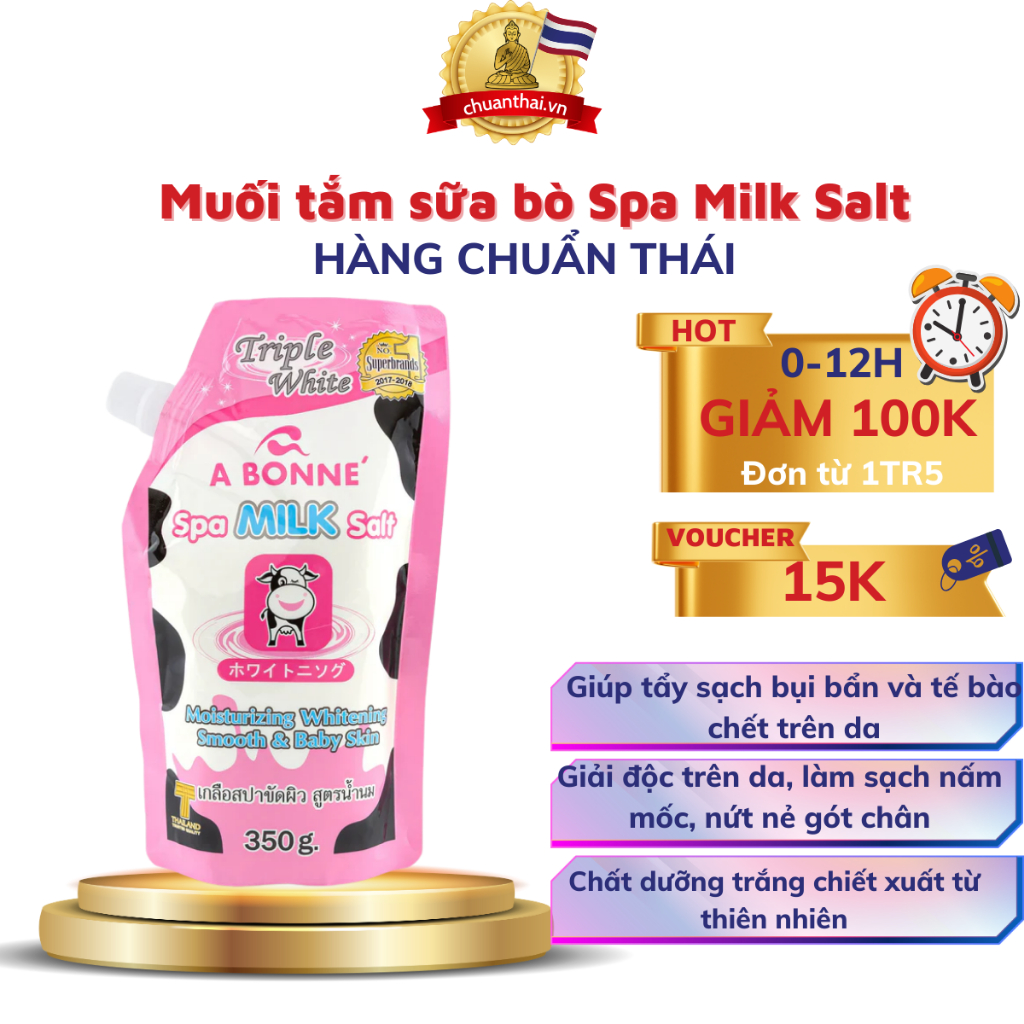 Muối tắm sữa bò Spa Milk Salt Thái Lan - CT77