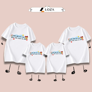 Áo phông gia đình LOZA KIDS  vật đổi sao dời nhà vẫn luôn là nhà 2026 - Áo đồng phục gia đình du lịch biển – Mã GĐ3144