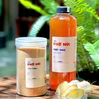 Combo Trà Gừng 500gram + Mật Ong Hoa Cà Phê 1000ml - Tiệm Phố Núi