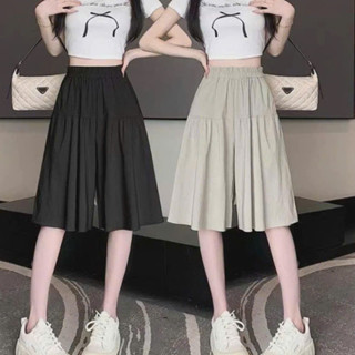 Quần Giả Váy Dài Lưng Thun Nữ Ống Rộng Vải Gió Mềm Mặc Đi Chơi Ở Nhà Phong Cách Hàn Quốc (Q81 LỬNG)