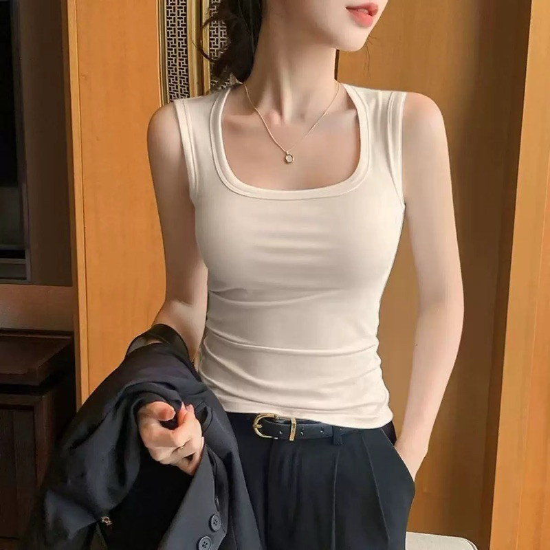 Áo Ba Lỗ Dây To Có Mút Ngực, Áo 2 dây bản to cổ vuông  (Có bigsize) bl30 | BigBuy360 - bigbuy360.vn