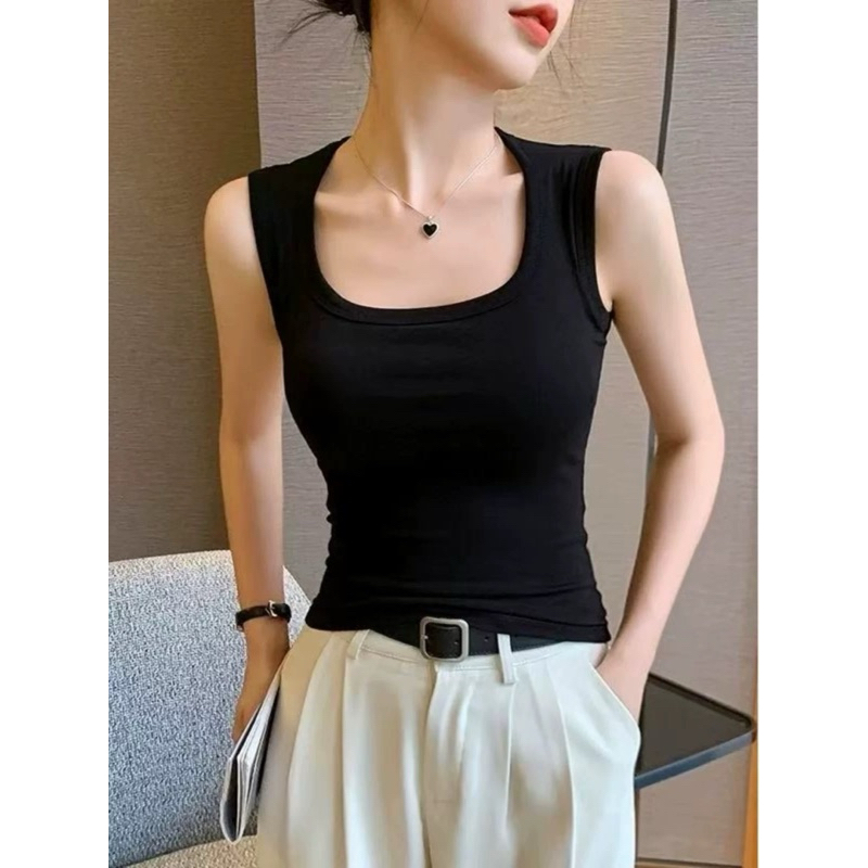 Áo Ba Lỗ Dây To Có Mút Ngực, Áo 2 dây bản to cổ vuông  (Có bigsize) bl30 | BigBuy360 - bigbuy360.vn