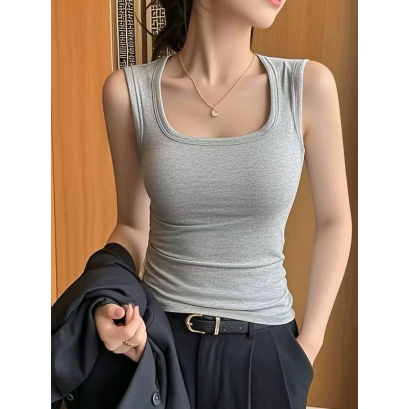 Áo Ba Lỗ Dây To Có Mút Ngực, Áo 2 dây bản to cổ vuông  (Có bigsize) bl30 | BigBuy360 - bigbuy360.vn