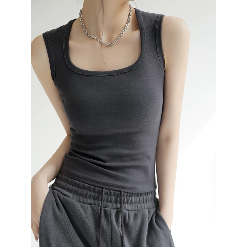 Áo Ba Lỗ Dây To Có Mút Ngực, Áo 2 dây bản to cổ vuông  (Có bigsize) bl30 | BigBuy360 - bigbuy360.vn