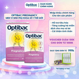 Men vi sinh OptiBac Probiotics For Pregnancy cho mẹ bầu và con bú cải thiện tiêu hoá, miễn dịch, viêm phụ khoa