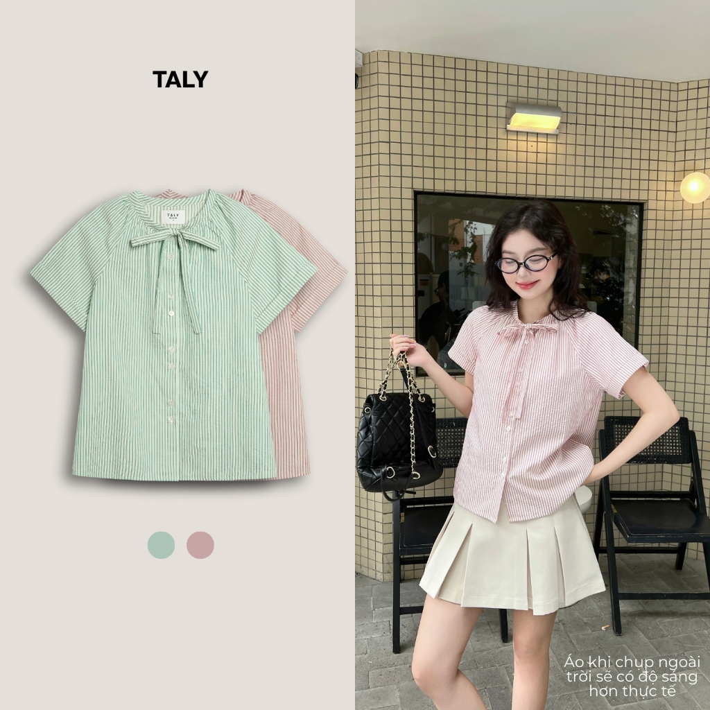 TALY - Áo kiểu cột nơ RUBY