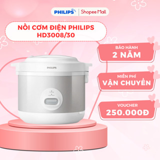 Nồi Cơm Điện PHILIPS HD3008/30 (1.8L) Nồi Cơm Mini Phù Hợp Nhà 6 người, Giữ Ấm 48h, Chống Dính