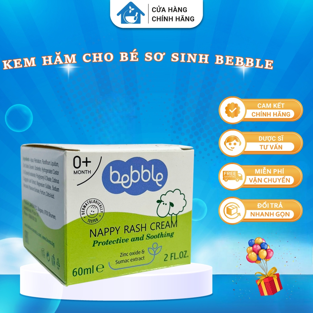 Kem hăm tã cho bé Bebble Nappy Rash Cream 60ml nhập khẩu chính hãng Bulgaria