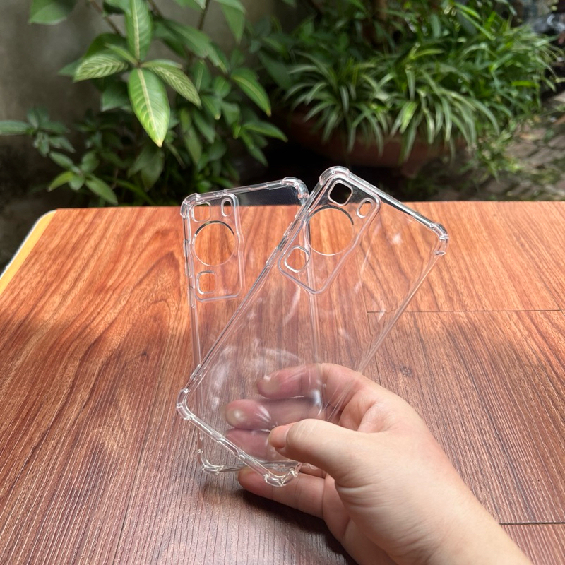 Ốp lưng dẻo silicon cho Huawei P60/ P60 Pro  trong suốt và chống sốc 4 góc