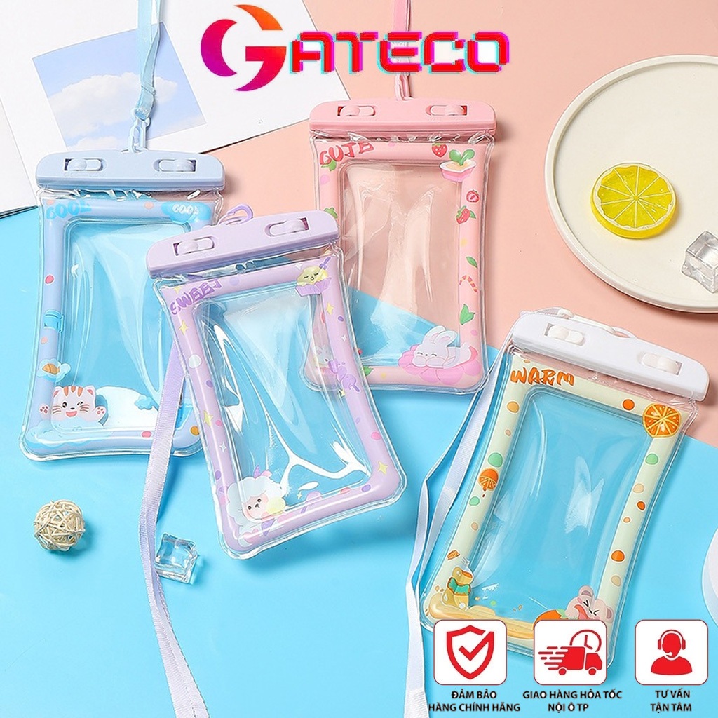 Túi Đựng Điện Thoại Chống Nước có Phao và dây đeo Trong Suốt đi biển du lịch (Màu ngẫu nhiên)