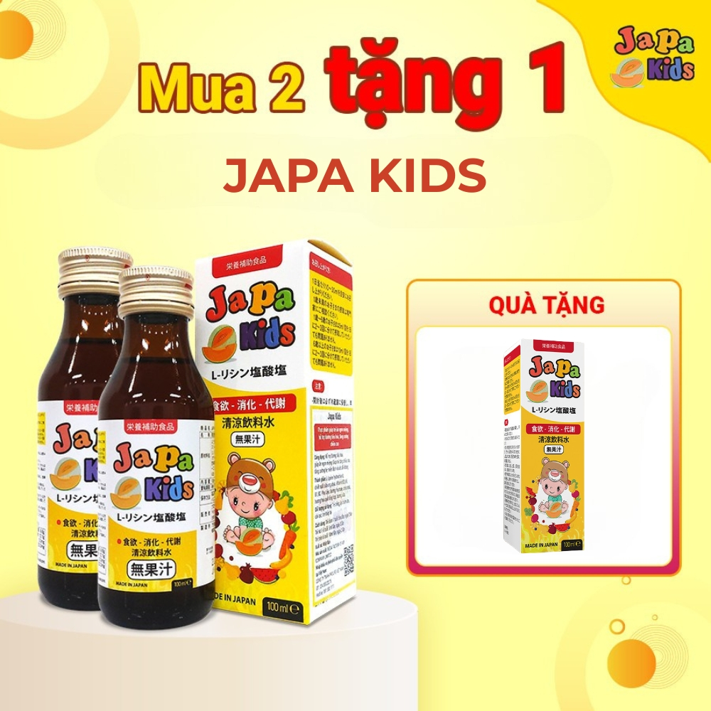 Mua 2 Tặng 1 Japa Kids Chính Hãng Siro Giúp Bé Ăn Ngon Ngủ Ngon Tăng Cân 100ml