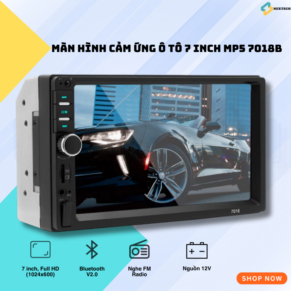 🚗 MÀN HÌNH CẢM ỨNG Ô TÔ 7 INCH MP5 7018B - GIẢI TRÍ ĐA PHƯƠNG TIỆN, LÁI XE AN TOÀN 🚗