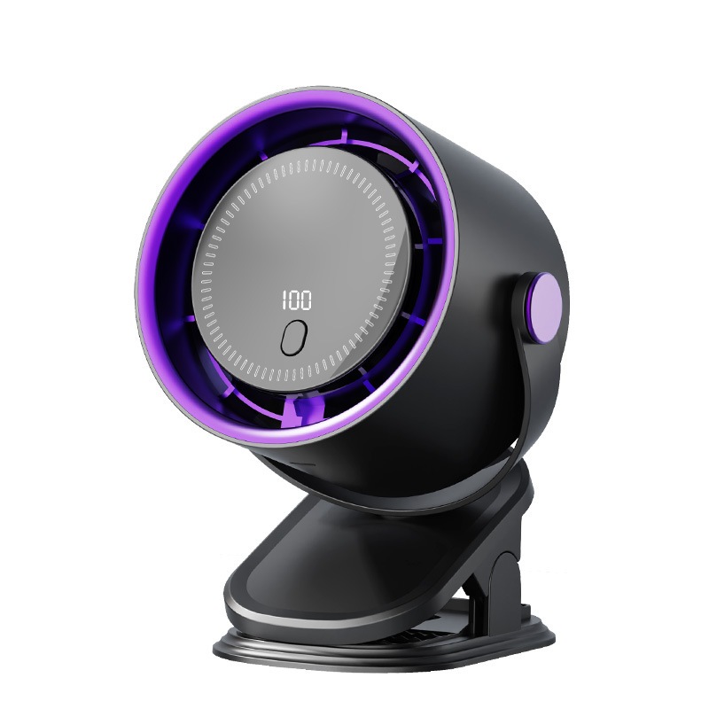 Quạt Kẹp Bàn Mini Tích Điện Màn Hình LCD Cảm Ứng 100 Cấp Độ Siêu Mát Không Ồn Xoay 720 Độ Pin Trâu | BigBuy360 - bigbuy360.vn