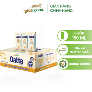   Tặng Thẻ Cào Thùng 36 Hộp Sữa Yến Mạch Nguyên Chất OATTA Drink Không Đường 180ml 