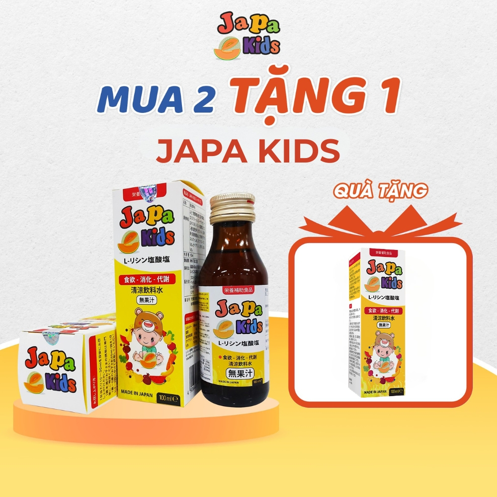 Combo 2 Chai Tặng 1 Siro Ăn Ngon Cho Bé Japa Kids Chính Hãng 100ml