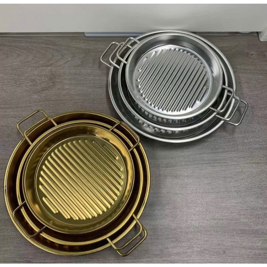 [SỈ & CÓ VAT] CHẢO INOX HÀN QUỐC 2 QUAI - CHẢO INOX PHONG CÁCH HÀN QUỐC