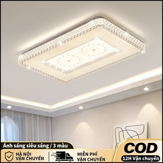 【COD Đèn ốp trần phòng khách Gogeous Đèn trang trí kim cương rực rỡ đèn 3 màu đèn chiếu trần nhà