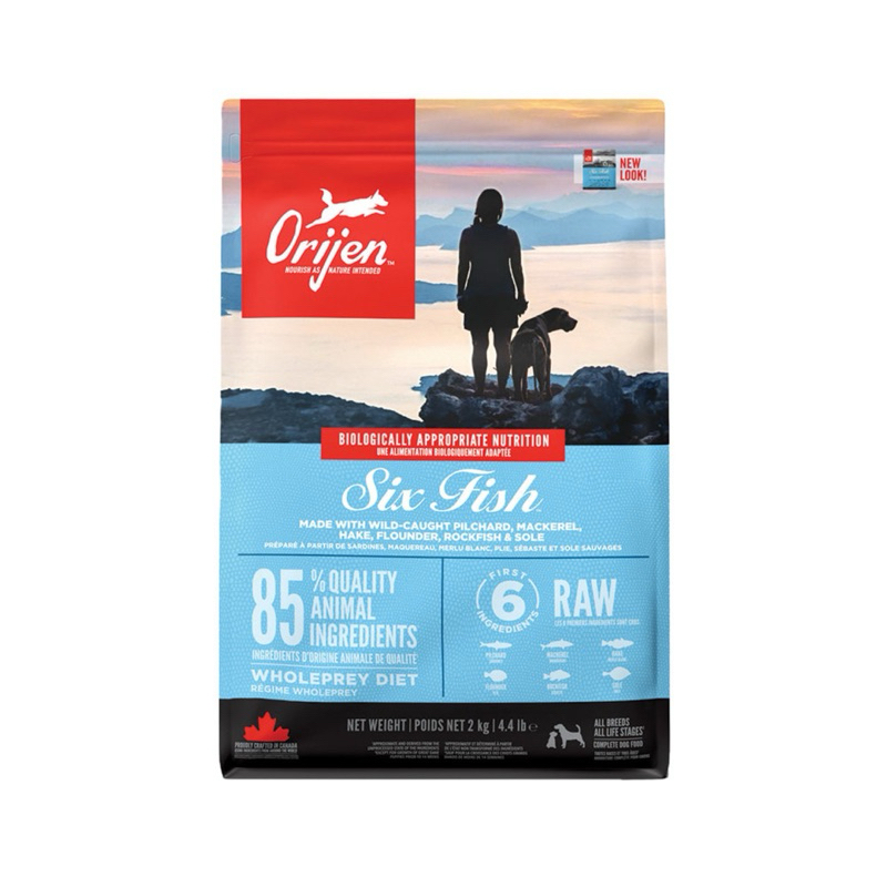 Thức ăn hạt Orijen Six fish cho chó mọi lứa tuổi, nhập khẩu Canada