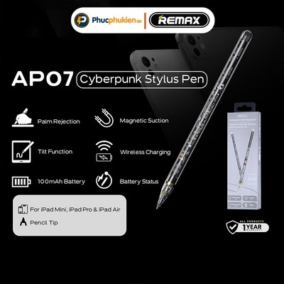 Bút cảm ứng remax AP07 đa năng sạc từ tính pin 8h dành cho máy tính bảng iPad - Phúc Phụ Kiện Remax