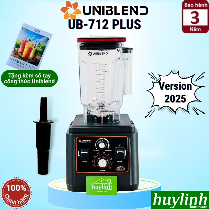 [Có hẹn giờ] Máy xay sinh tố công nghiệp Uniblend UBS-712 Plus - 1680W - Dung tích 1.8 lít (UB-712 P