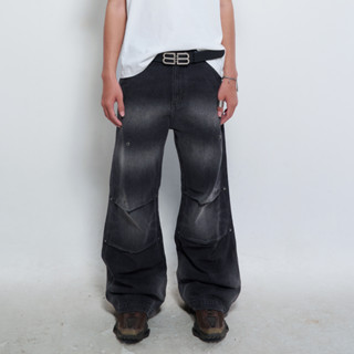 Quần Jeans nam PISTOL ống loe Almost Flare Jeans màu đen wash