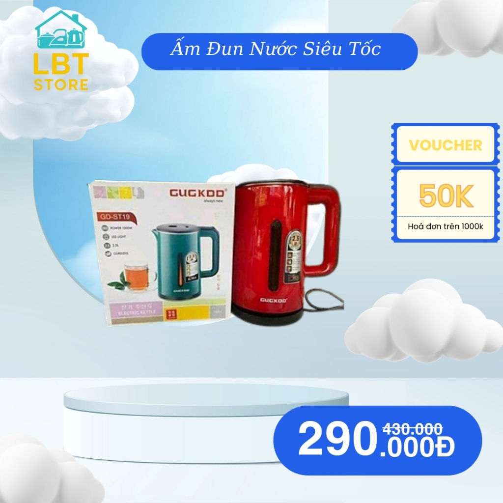 Ấm Đun Nước Siêu Tốc 2 Lớp Cuckoo Công Suất Lớn Đun Sôi Nước Nhanh Tiết Kiệm Điện 2.5L LBT Store