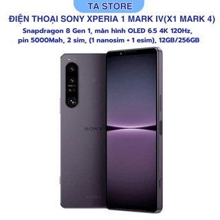  Sony Xperia 1 Mark IV 5G | RAM 12GB ROM 256GB | Snapdragon 8 Gen 1 | Màn 4K 120Hz | Pin 5000mAh | 2 SIM  NanoSIM + eSIM  