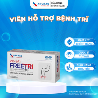 Viên Đặt Trĩ ANCHAU PHARMA.JSC Dược Phẩm An Châu FreeTri Giúp Thu Nhỏ Búi Trĩ, Nhanh Liền Da, Giảm Đau Rát 14 Viên/Hộp