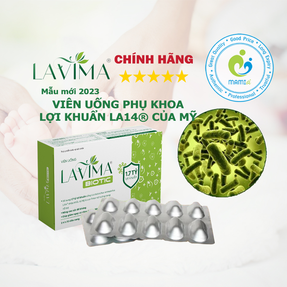 Lavima Biotic men vi sinh phụ khoa (20v) công nghệ Mỹ, Việt Nam