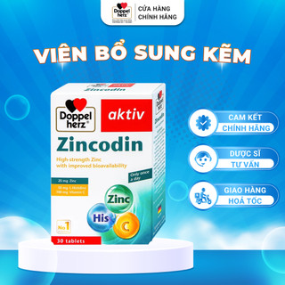  Kẽm Doppelherz Zincodin - Bổ Sung Kẽm Cho Nam & Nữ Giới Hỗ Trợ Tăng Đề Kháng 30 Viên Hộp 