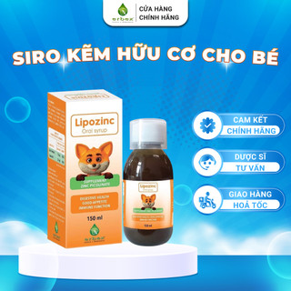  Siro Kẽm Hữu Cơ Cho Bé Erbex Lipozinc Oral Syrup Hỗ Trợ Bé Ăn Ngon Miệng Tăng Đề Kháng 150ml 
