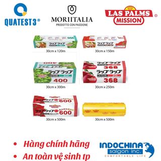 Màng bọc thực phẩm 400 và cuộn lõi LasPalms chính hãng khổ 30cm nhiều mét co giản tốt bám dính tốt an toàn thực phẩm