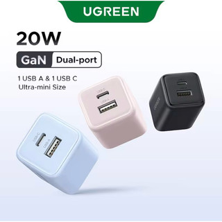  Củ sạc nhanh UGREEN Nexode GaN 20W Dual-Port Charger USB-C + USB-A | Model: X514 