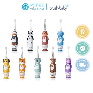 Brush-Baby Bàn chải điện sóng âm WildOnes kèm sạc, 2 chế độ làm sạch răng an toàn và hiệu quả cho bé (0 - 10 tuổi)