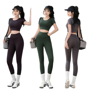 Đồ tập gym nữ, bộ dài tập gym yoga nữ dáng đẹp quần dài áo có tay chất vải co giãn thấm hút mồ hôi tốt - Mã D02