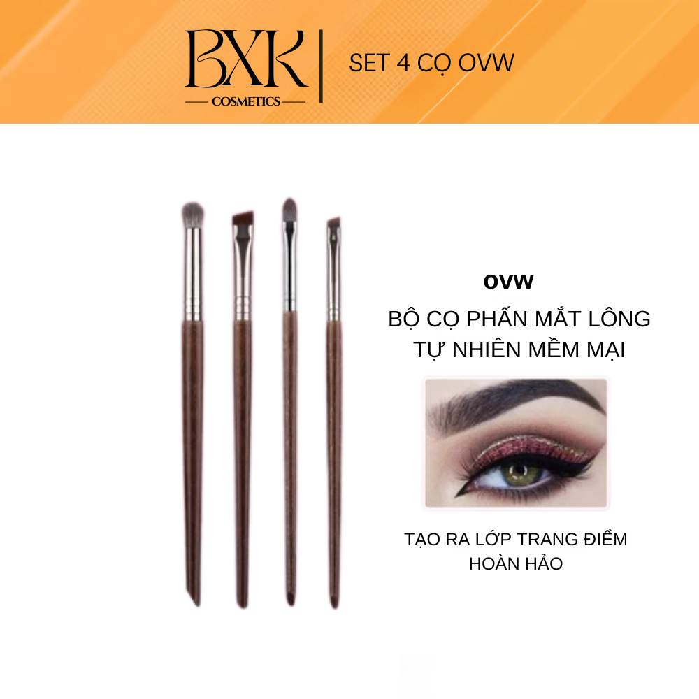 Set 4 Cọ OVW Cọ Trang Điểm N48 N63 N61 N74 Kẻ Mày Kẻ Mắt Che Khuyết Điểm BXK Cosmetics