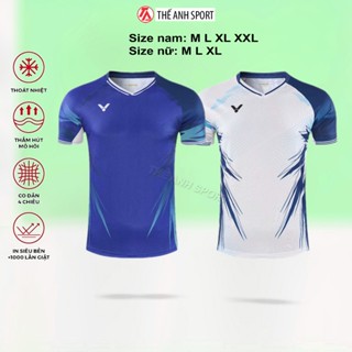 Áo thể thao nam nữ Victor thấm hút nhanh khô Cầu Lông Vải Mè Co Giãn 4 Chiều, Thoáng Khí Mùa Hè (501)