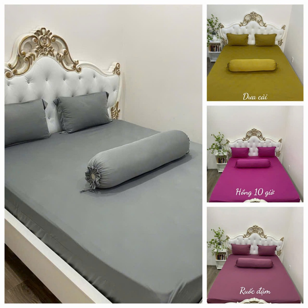 Bộ Drap Thun Hàn Quốc Mát Lạnh { 4 món } đủ size