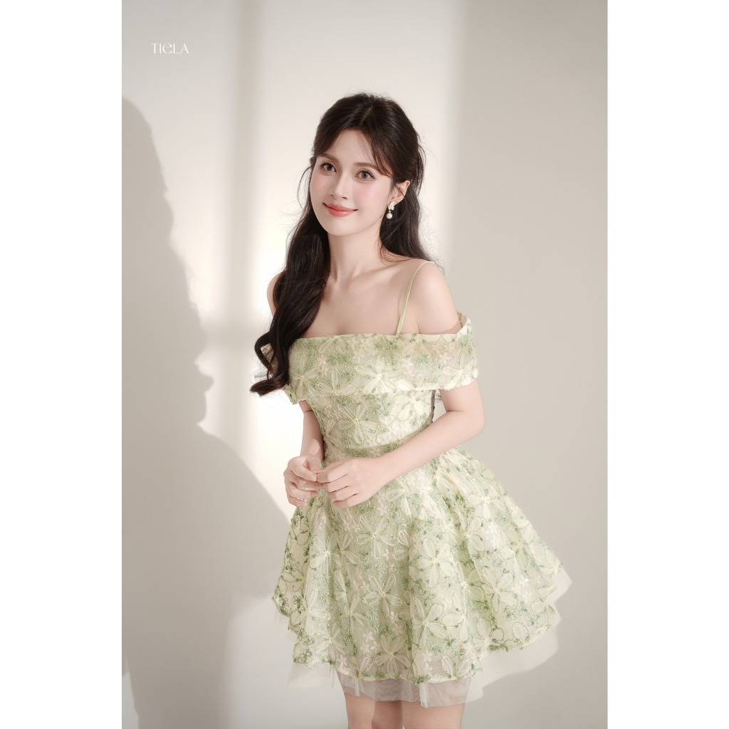 TIELA Đầm váy hoa trễ vai-Katie Dress