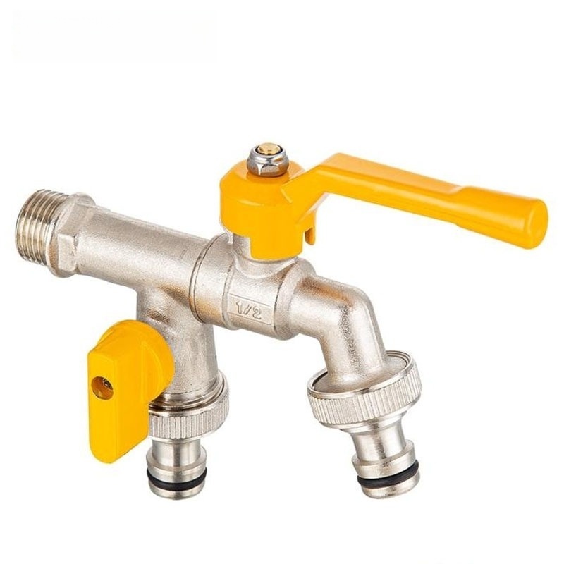 1/2" 2 vòi 1 chiều máy giặt/bể bơi 2 đầu ra 2 công tắc vòi