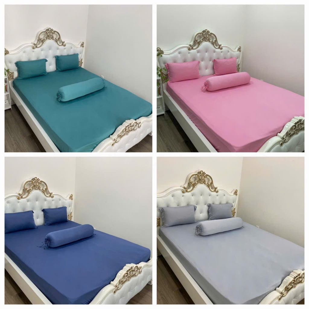 drap thun hàn ,Bộ Drap Thun Hàn Quốc Mát Lạnh {4 MÓN} Cực Hot